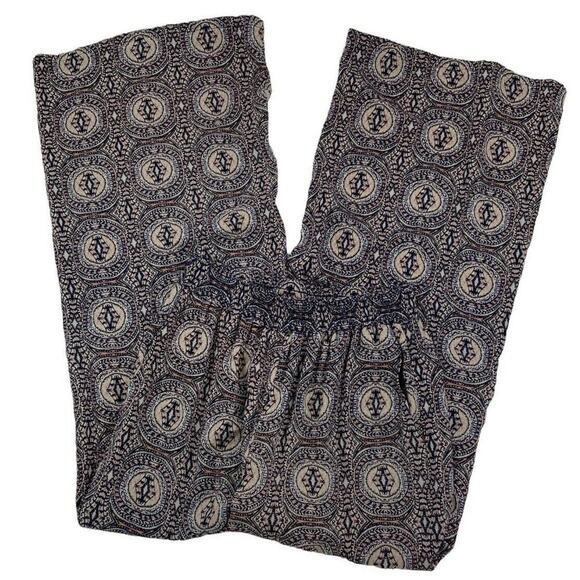 Three Eighty-Two Pants Womens Size Small Bohemian Elastic Waist Paisley Wide Leg - Picture 3 of 10